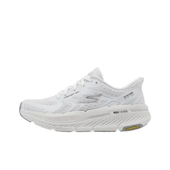 Skechers WOMEN'S GO Series Cushioning Low Top Running Shoes Women's White Silver