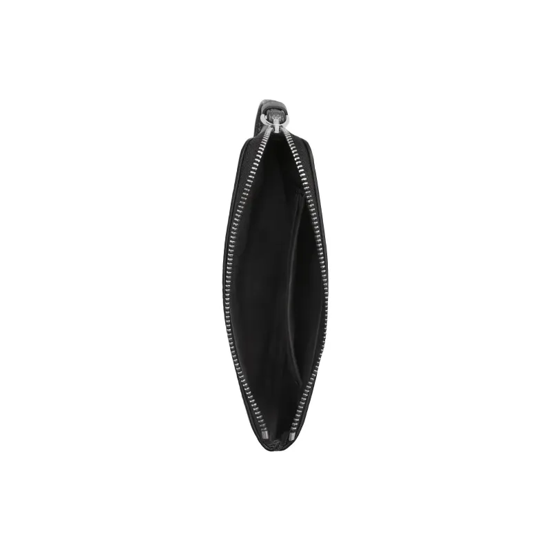 COACH Artificial Leather Wrist Bags Clutches Small Size Women's Black Gray Color-1