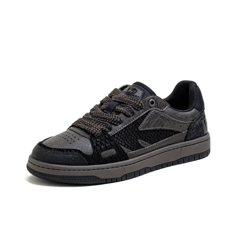 MADEN Anti-Slip And Wear-Resistant Lightweight Low-Top Skateboard Shoes Men's Mamba Black-1