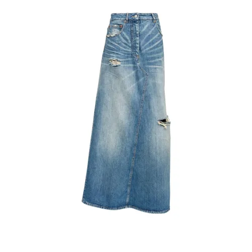 MM6 Maison Margiela Logo patch Midi Skirt