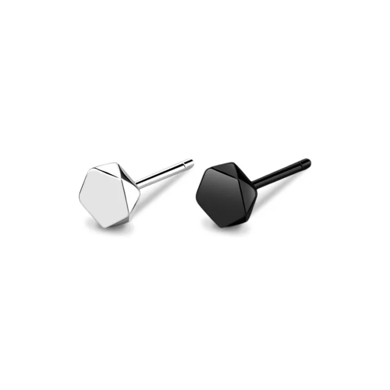 KIVA Sterling Silver Stud Earrings Unisex-11
