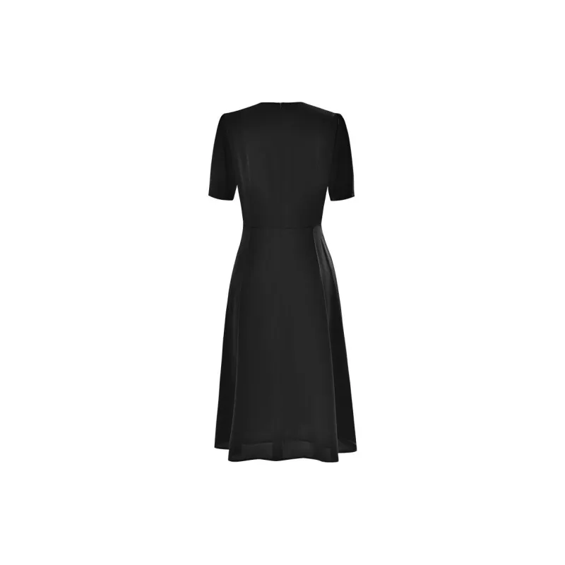 DIFFIE RIEGER Short-Sleeved Dresses Women's Black White-1