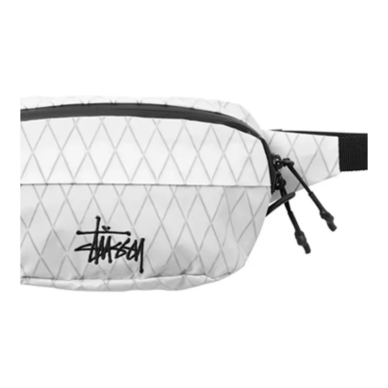 Stussy Canvas Canvas Bag Fanny Pack Regular Unisex Black/White-5