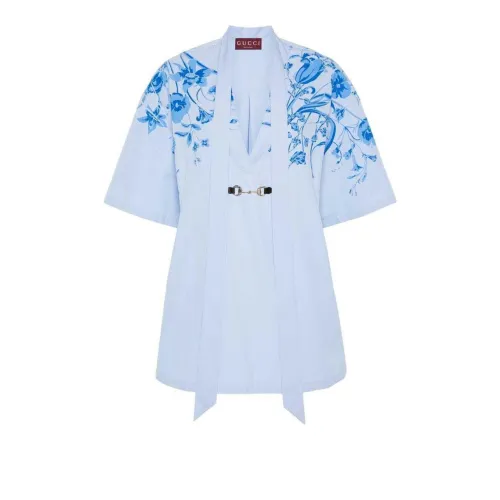 GUCCI Horsebit Detail Poplin Dress