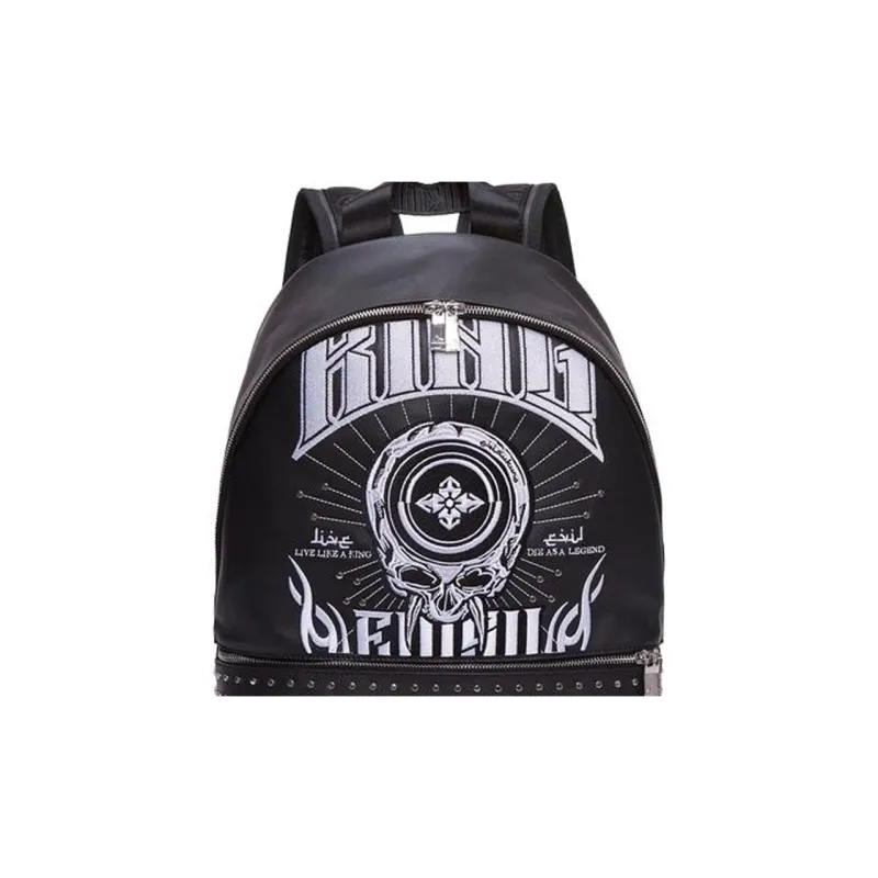 EVISU Cotton Backpack Regular Men's Black-2