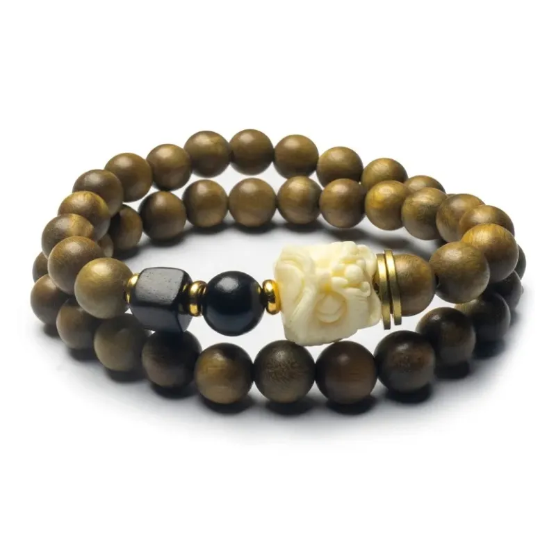 The Years Are Quiet Green Sandalwood Bracelets Unisex-0