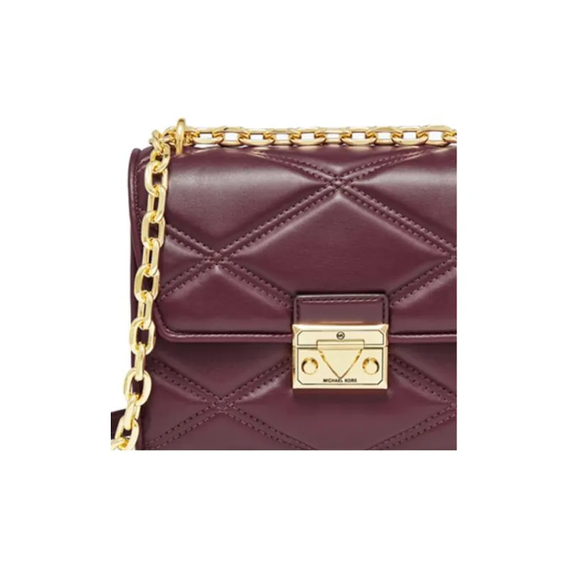 MICHAEL KORS Artificial Leather Envelope Bag Crossbody Bag Shoulder Bag Medium Size Women's Burgundy-3