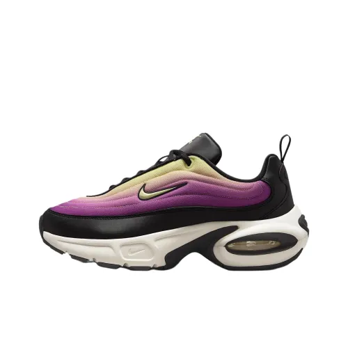 Nike Air Max Portal Anti Slip Wear Resistant Low Top Running Shoes Women's Black Purple