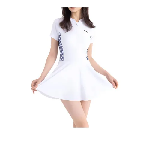Anta One-piece Swimsuit Women's White/Dark Blue