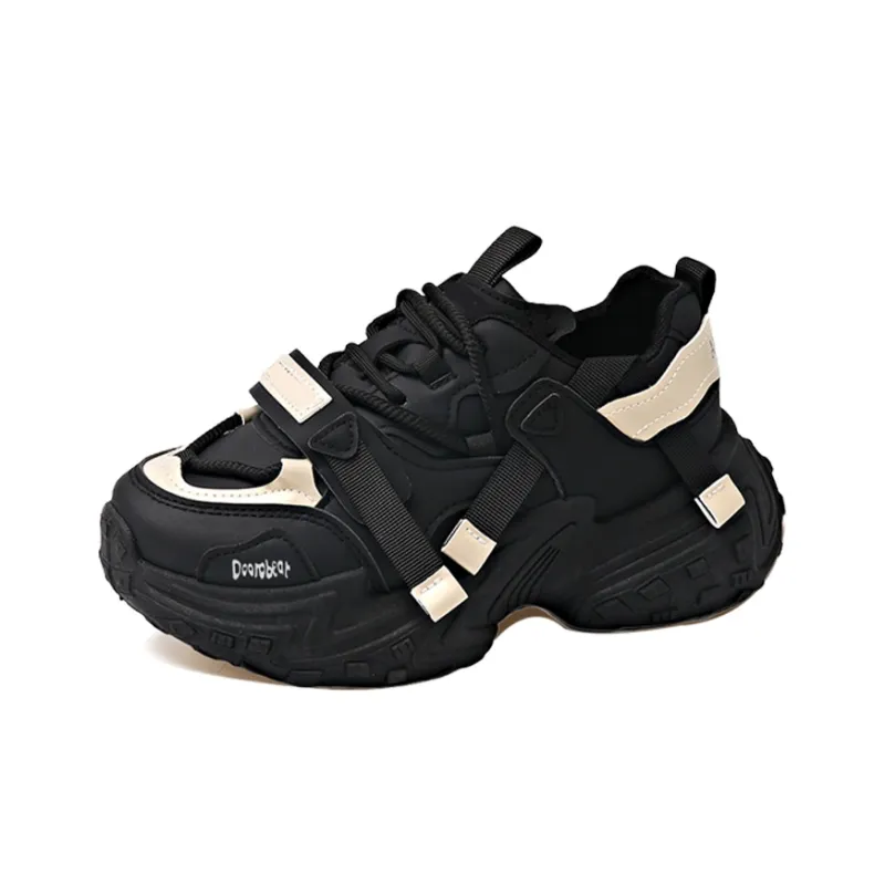 Budding Bear Anti Slip Wear Resistant Breathable Lightweight Height Increasing Low Top Chunky Sneakers Women's-19