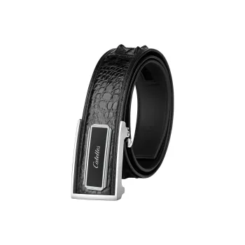 CATELLES Cowhide Stainless Steel Leather Belts Men's 3.5cm 3.8cm