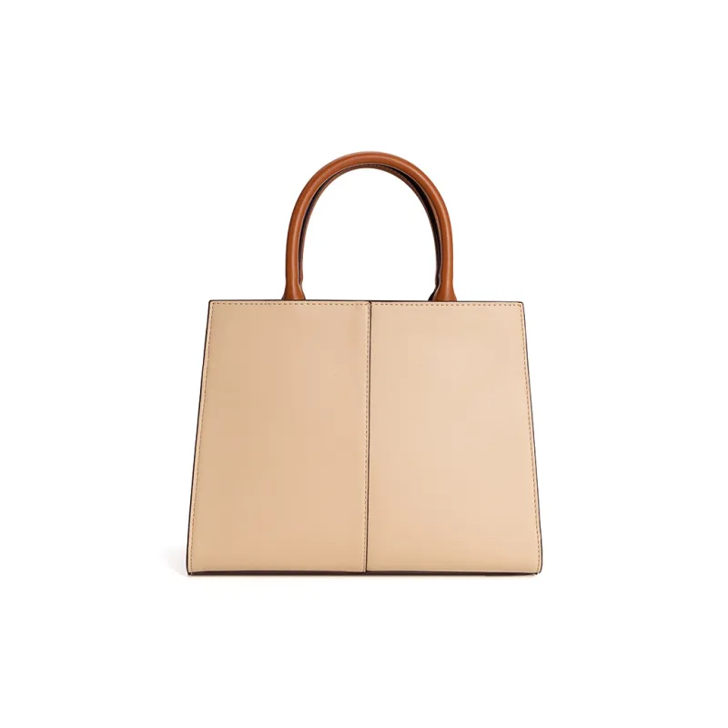 Vigno Synthetic Leather Portable Tote Bag Shoulder Bag Crossbody Bag Regular Women's Apricot-10