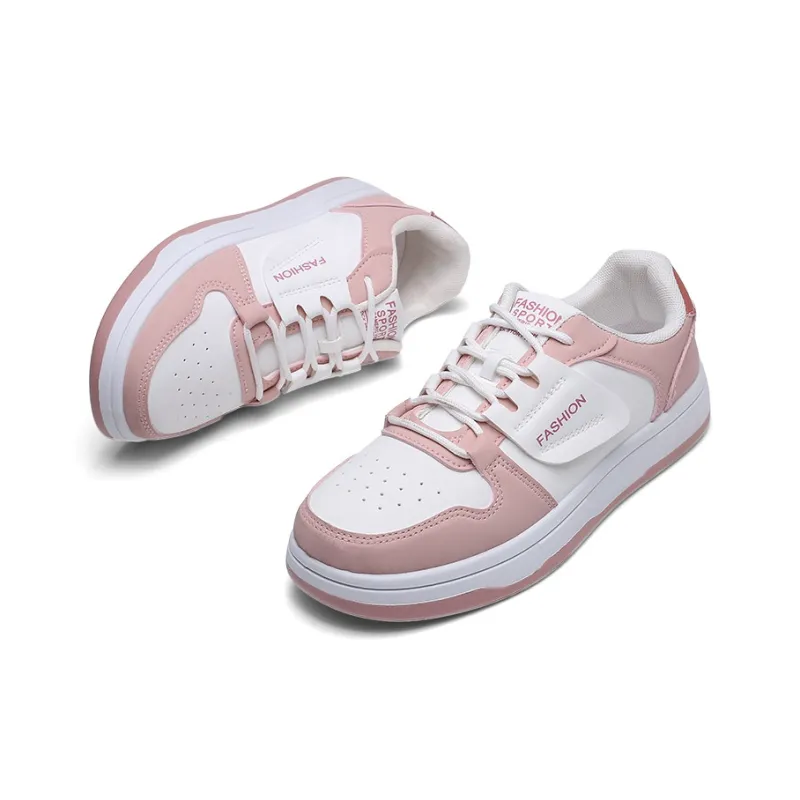 Strongman Women's Casual Shoes White Pink Black White-8