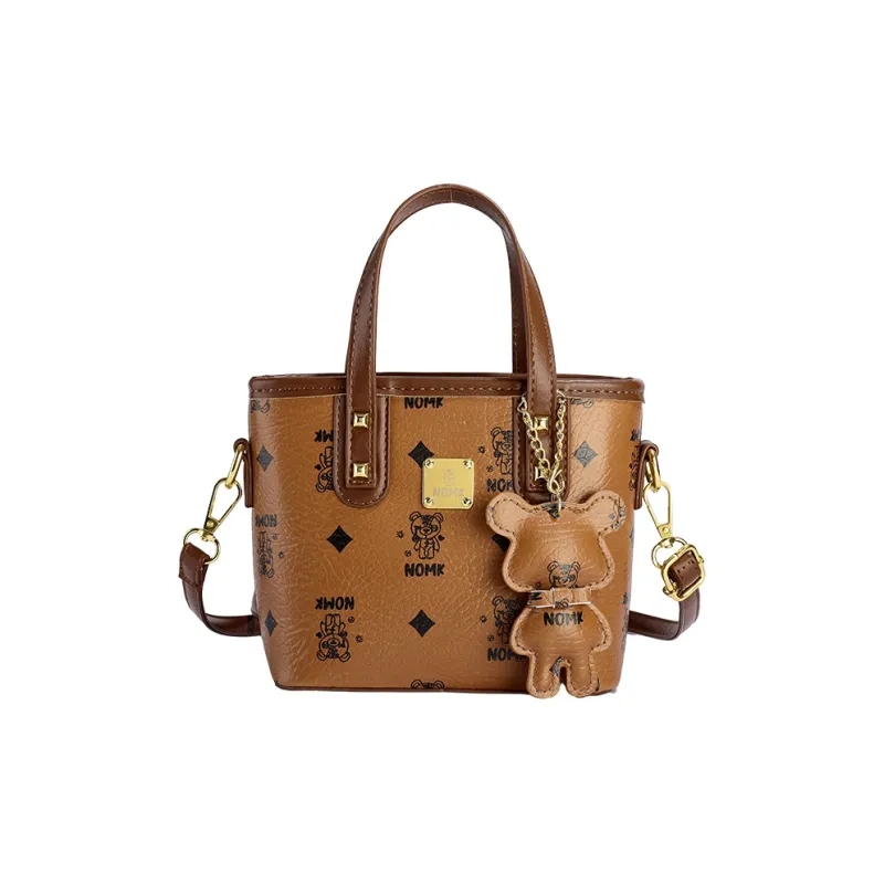 NOMK PU Handbag, Shoulder Bag, Crossbody Bag Women's Black/Ecru/Brown/Pink-19