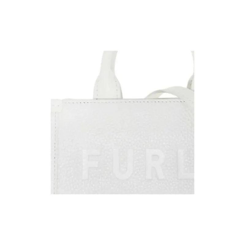 Furla Leather Tote Bag, Shopping Bag, Crossbody Bag, One Shoulder Handbag Women's White-5