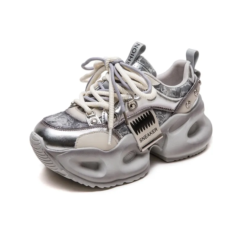 Jay Wear-Resistant Height Increasing Low-Top Chunky Sneakers Women's-1