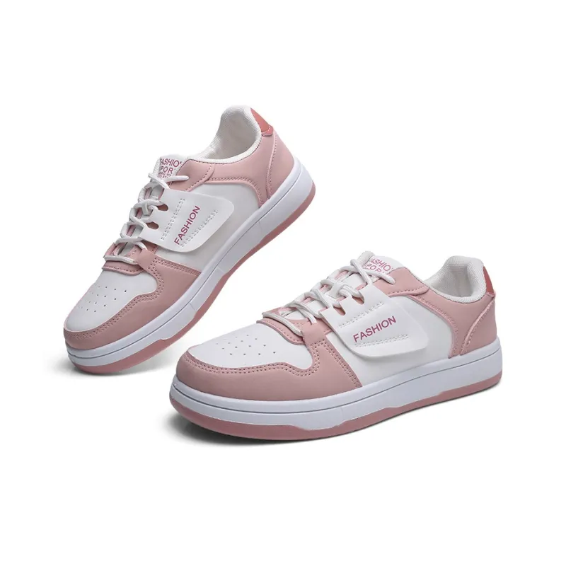 Strongman Women's Casual Shoes White Pink Black White-9