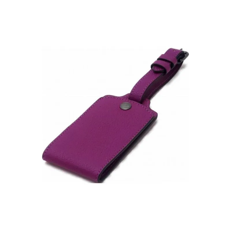 COACH Pebbled Leather Luggage Tag Bag Accessory Unisex Rose Red-1