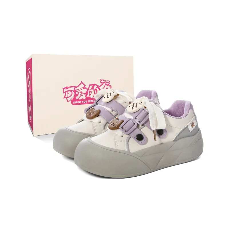 Lovely You Lightweight Anti Slip And Wear Resistant Low Top Skateboard Shoes Women's-42