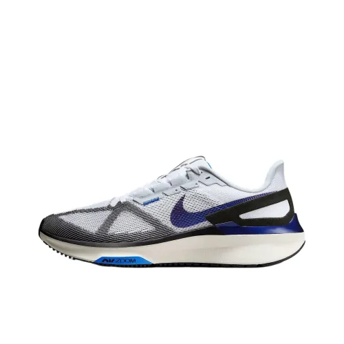 Nike Zoom Structure 25 Anti Slip Wear Resistant Low Top Running Shoes Men's White