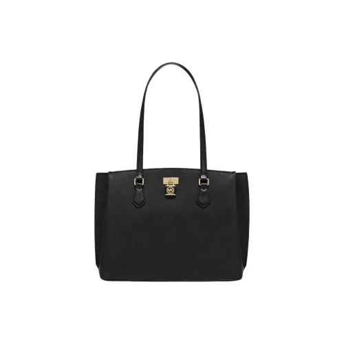 MICHAEL KORS MK Ruby Artificial Leather Tote 1990s Bag Shopping Bag Shoulder Bags Large Size Women's Black