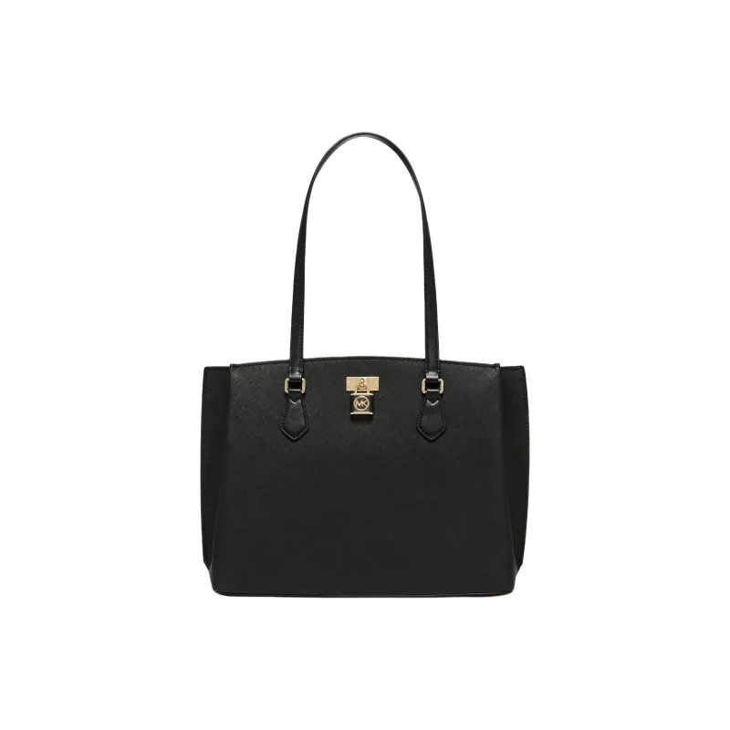 MICHAEL KORS MK Ruby Artificial Leather Tote Bag Shopping Bag Shoulder Bags Large Size Women's Black-0