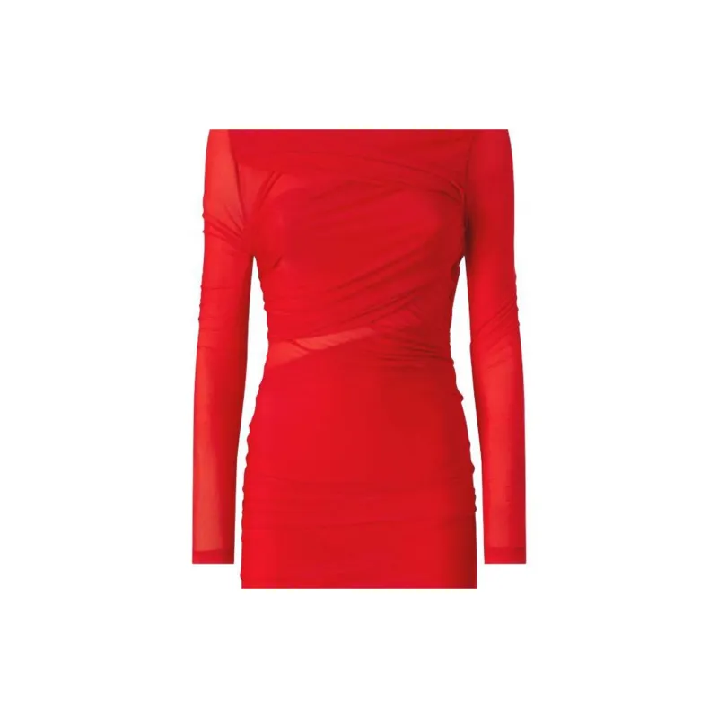 PINKO Beggin Slim Fit Calf Length Jersey Dress-5