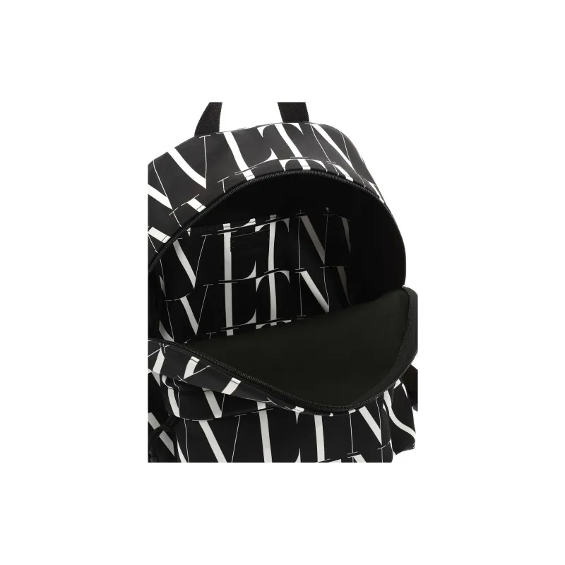 Valentino Nylon Fabric Backpack Unisex Black-2