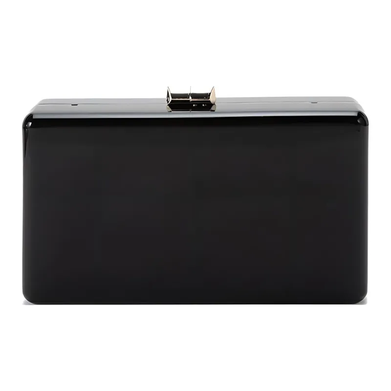 Kate Spade Acrylic Plastic Chain Bag Crossbody One Shoulder Clutch Women's Black-3