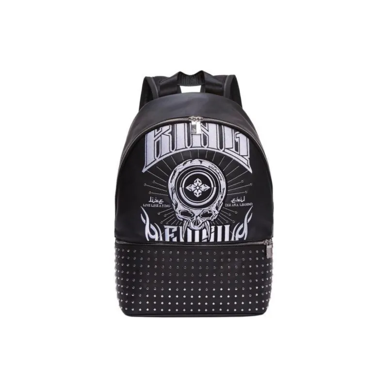 EVISU Cotton Backpack Regular Men's Black-0