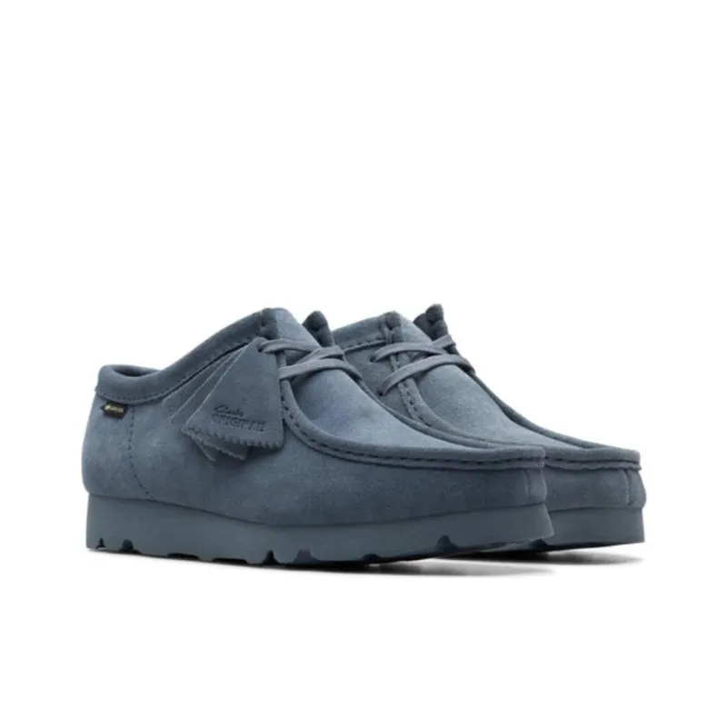 Clarks Wallabee Ankle Boots Unisex Blue Gray-3