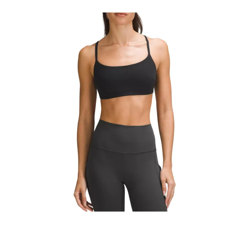Lululemon Wunder Train Strappy Racer Sports Underwear Women's Black-0