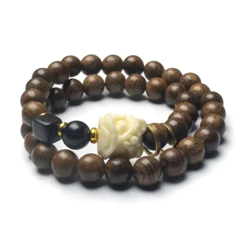 The Years Are Quiet Golden Sandalwood Bracelets Unisex