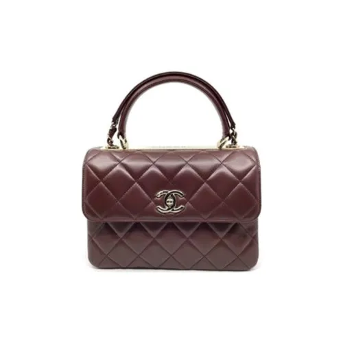chanel short Trendy Cc Sheepskin Shoulder Bag Crossbody Bag Handbag Women's Burgundy