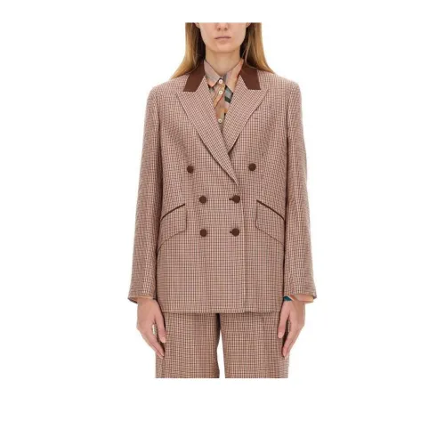 PS By Paul Smith Long Sleeved Check Patterned Jacket