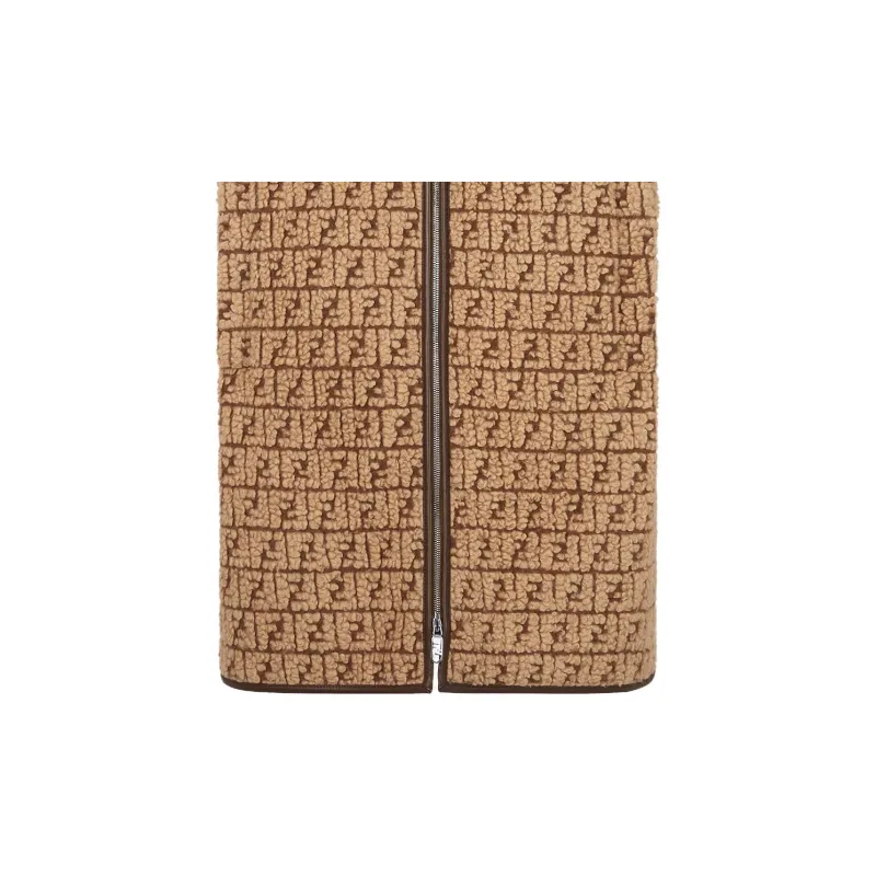 FENDI FF monogram Fleece Gilet-4
