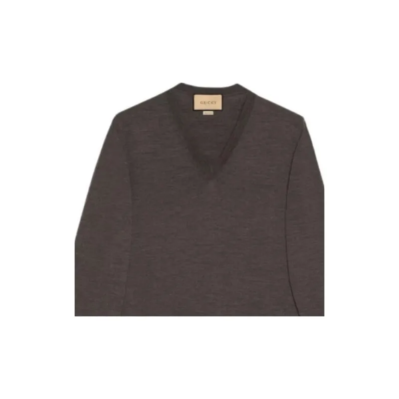 GUCCI Horsebit detail Mélange Jumper-4