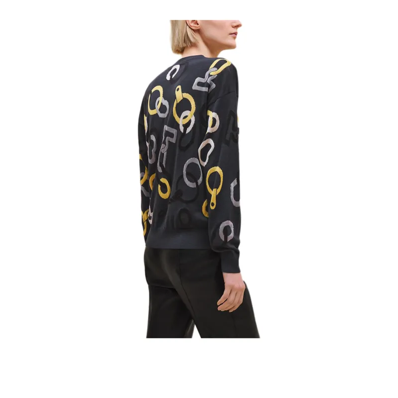 HERMES FW24 Sweater Women's Black Blue-1