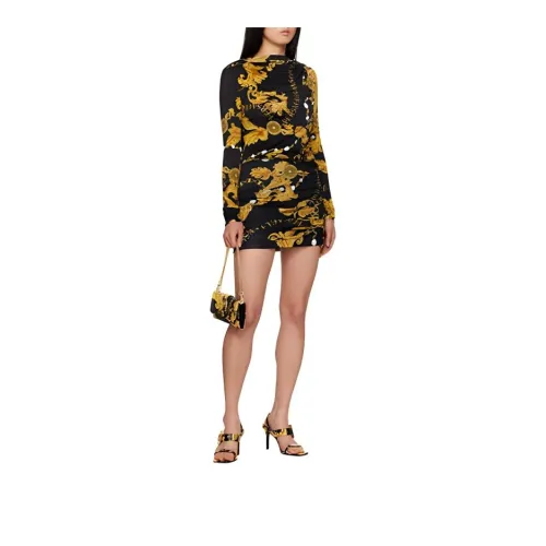 VERSACE JEANS Long-Sleeved Dresses Women's Black