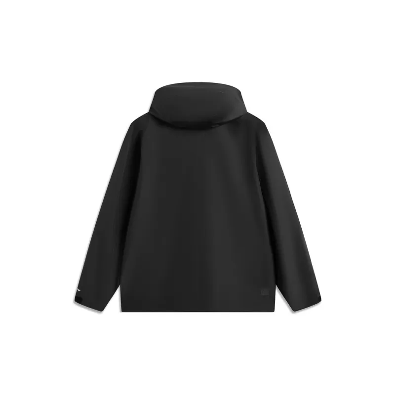 LiNing CF Tracing Windproof Breathable Wear Resistant Rainproof Windbreaker Jacket Unisex Black-1