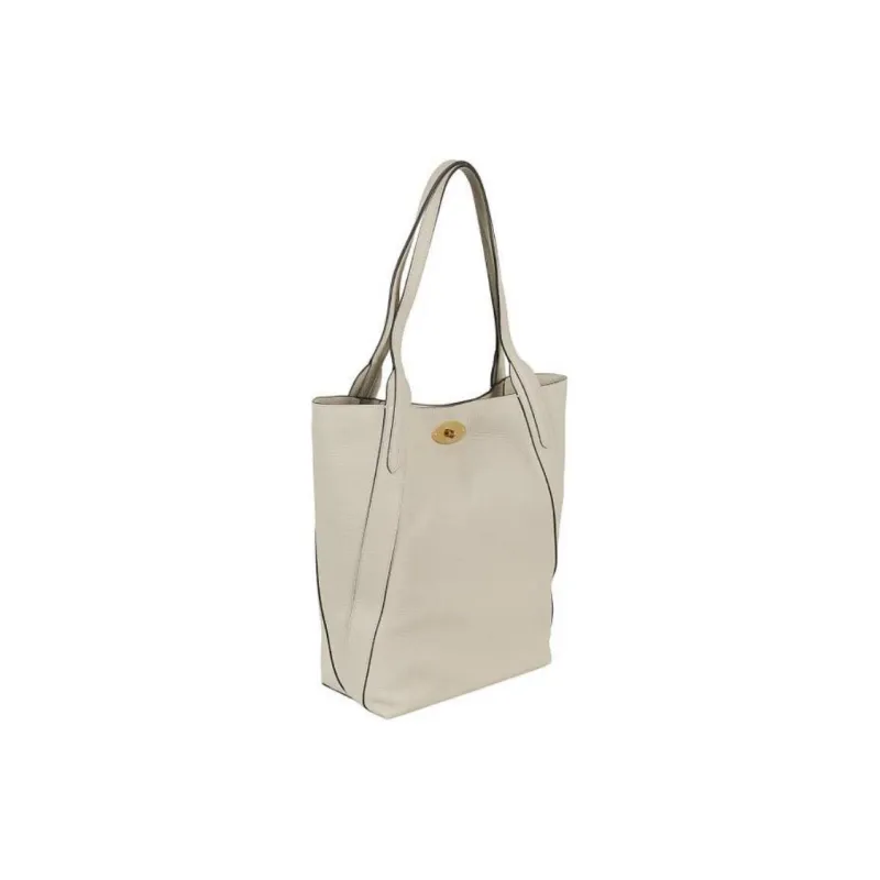 Mulberry Coarse Grained Cow Leather Handbag Women's White-1
