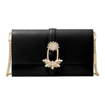 MICHAEL KORS Cece Leather Envelope Bag Shoulder Bag Crossbody Bag Large Size Women's Black