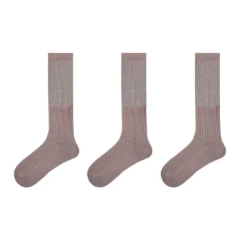 Vine Color Knee High Socks Unisex 3 Pack