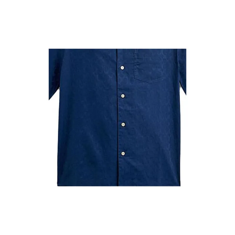 COACH Shirts Men Navy Blue-2