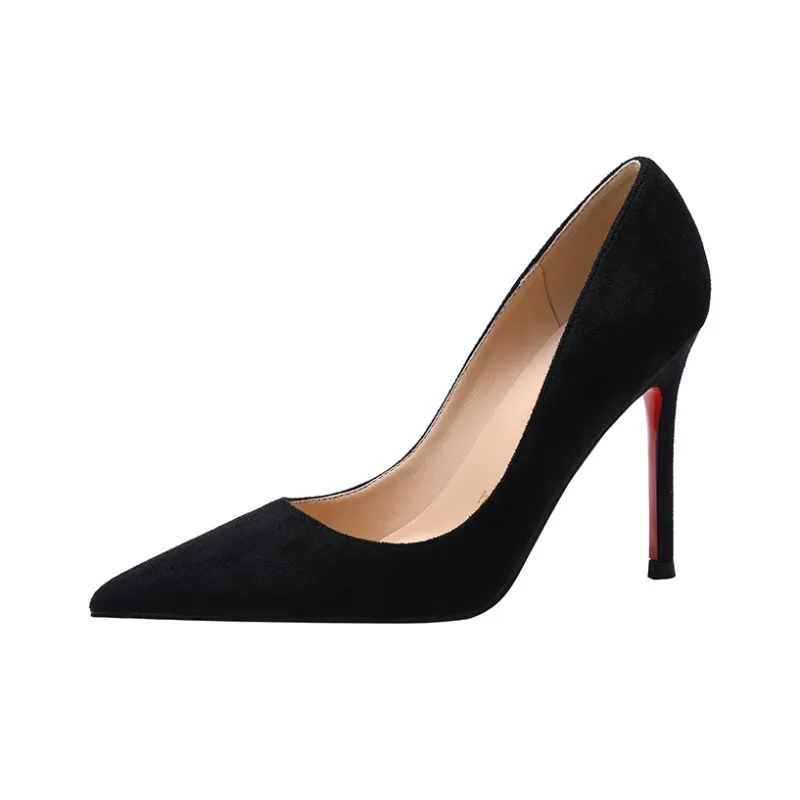 HKCP Slim Heel High Heels Women's Black-0