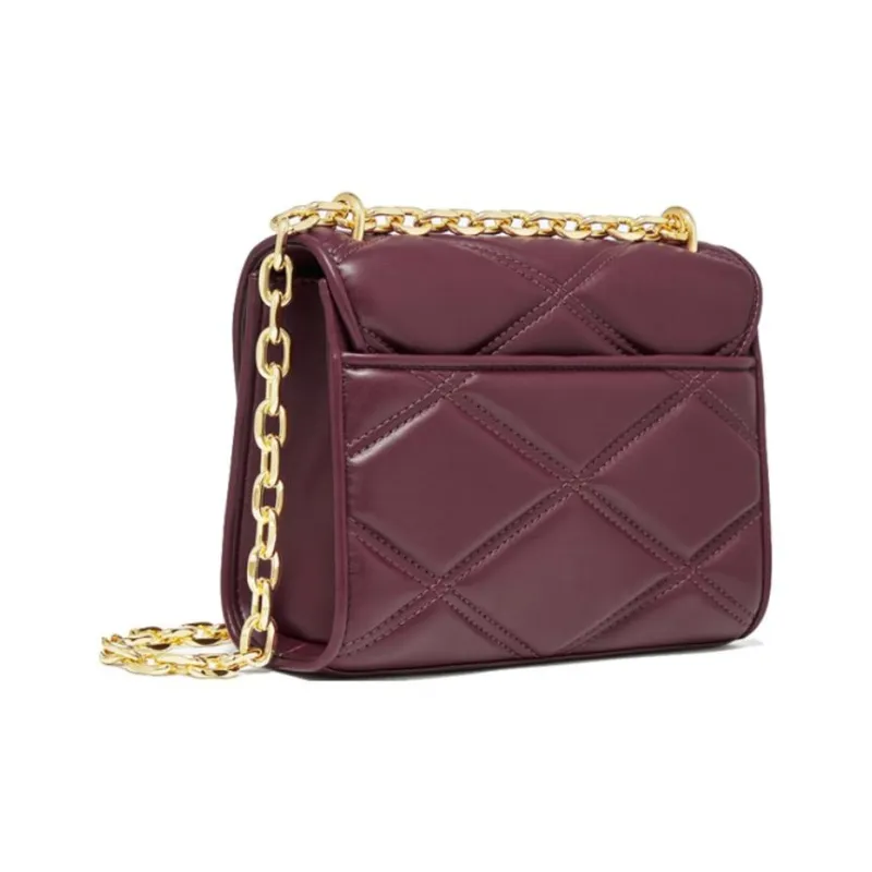 MICHAEL KORS Artificial Leather Envelope Bag Crossbody Bag Shoulder Bag Medium Size Women's Burgundy-1