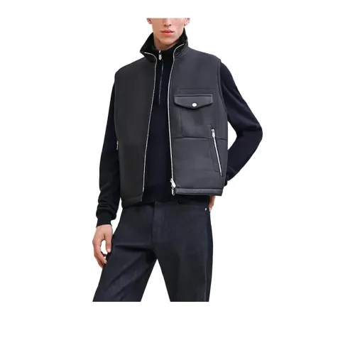 HERMES FW24 Leather Jacket Men's Black
