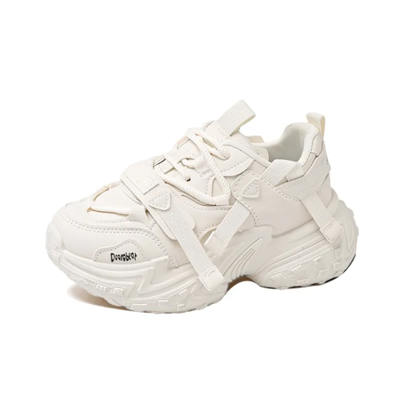 Budding Bear Anti Slip Wear Resistant Breathable Lightweight Height Increasing Low Top Chunky Sneakers Women's-15