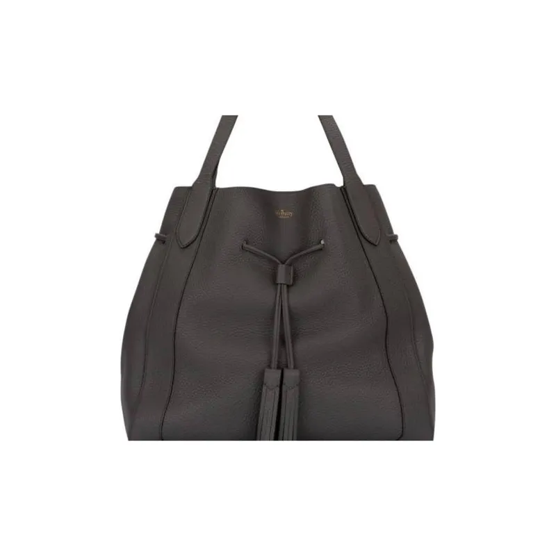 Mulberry Leather One Shoulder Handbag Women's Gray-4