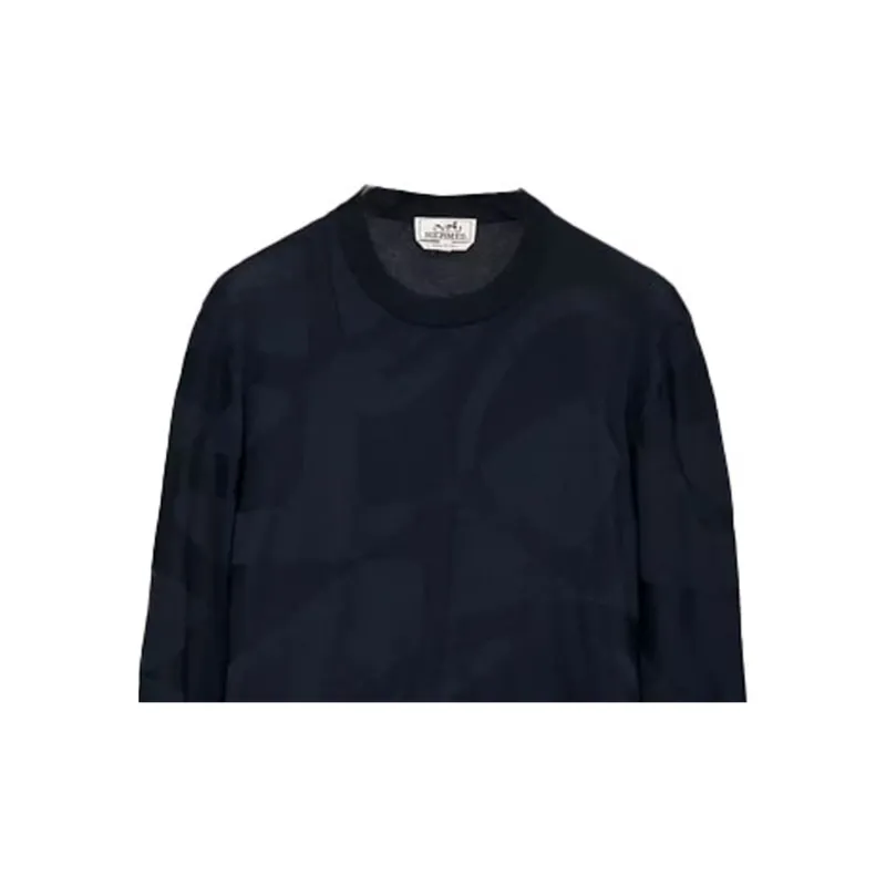 HERMES FW22 Sweater Men's Ocean Blue-3